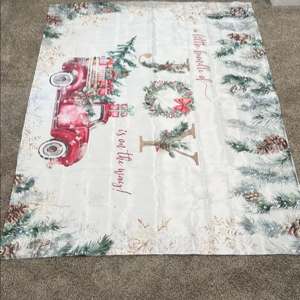 Festive Red Holiday Baby Shower Banner